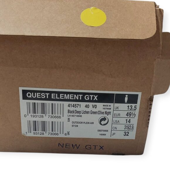 Salomon Quest Element GTX Men’s Hiking Boots Sz 14 Black Olive Green Waterproof - Picture 8 of 11